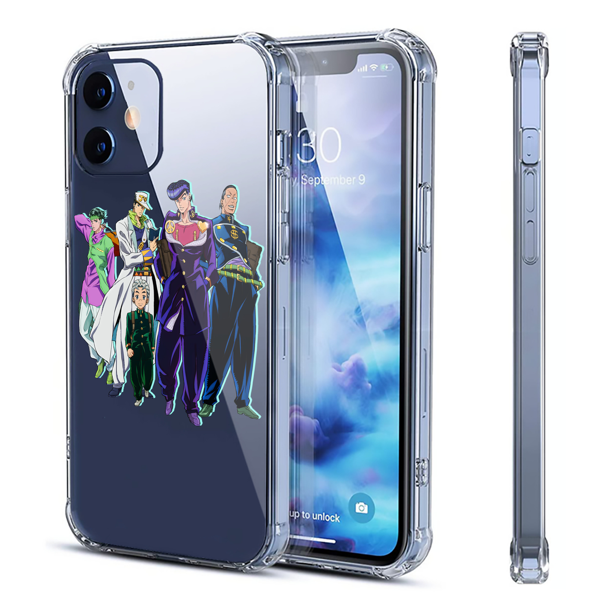 （画像用） ジョジョの奇妙な冒険 JoJo's Bizarre Adventure 【iPhone 12シリーズ対応】透明スマホケース（クリアソフトケース）